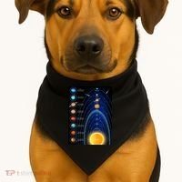Orbiting Solar System Diagram USA-Made Doggie Bandana thumb 1
