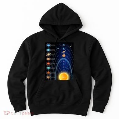 Orbiting Solar System Diagram Hoodie