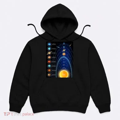 Orbiting Solar System Diagram Hoodie