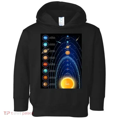 Orbiting Solar System Diagram Toddler Hoodie