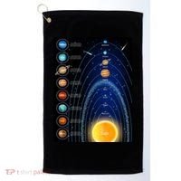 Orbiting Solar System Diagram Golf Towel thumb 0