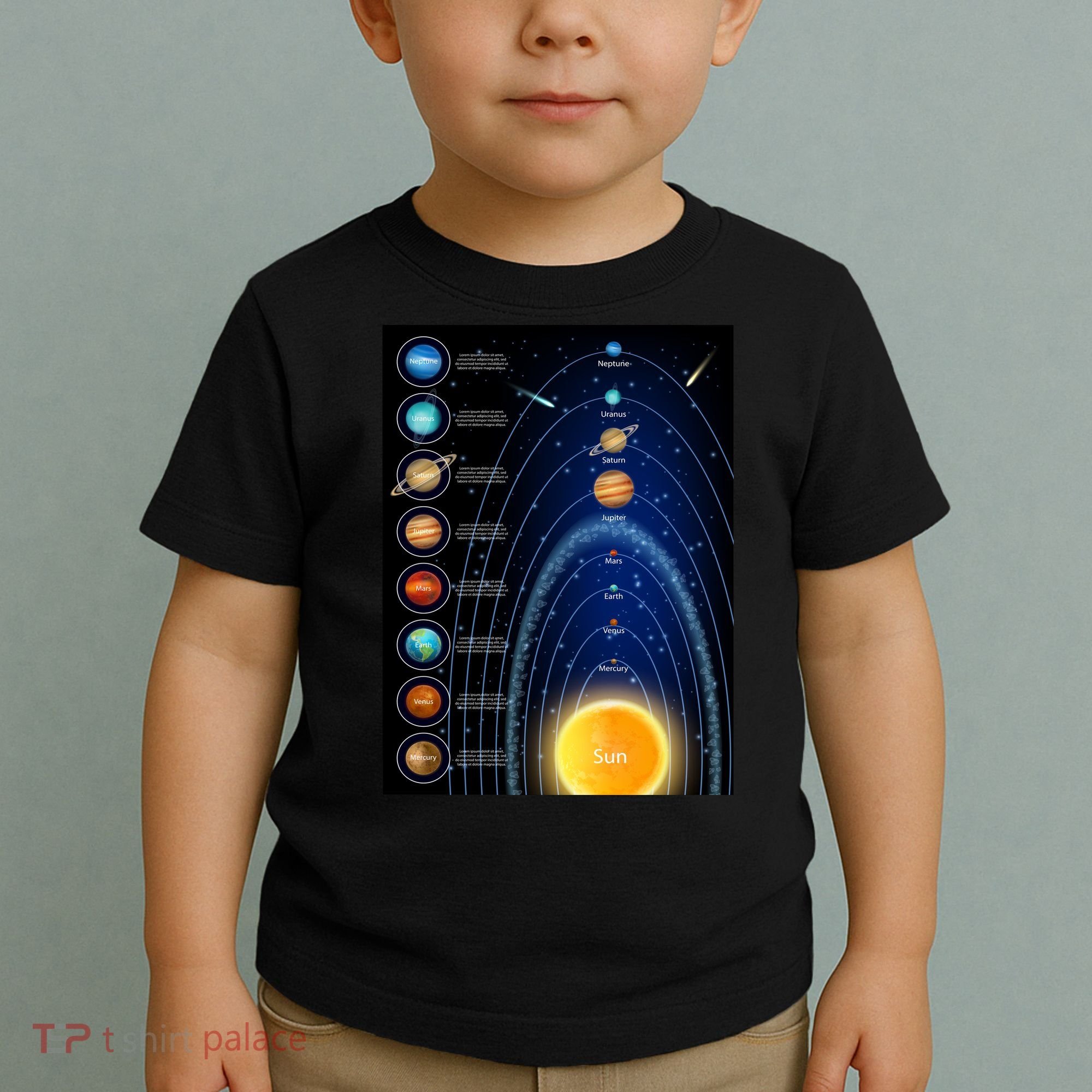 Orbiting Solar System Diagram Toddler T-Shirt