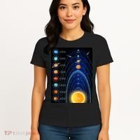Orbiting Solar System Diagram Women's T-Shirt thumb 4