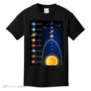 Orbiting Solar System Diagram Kids T-Shirt