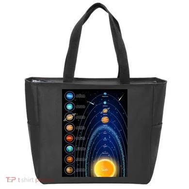 Orbiting Solar System Diagram Tote Bag