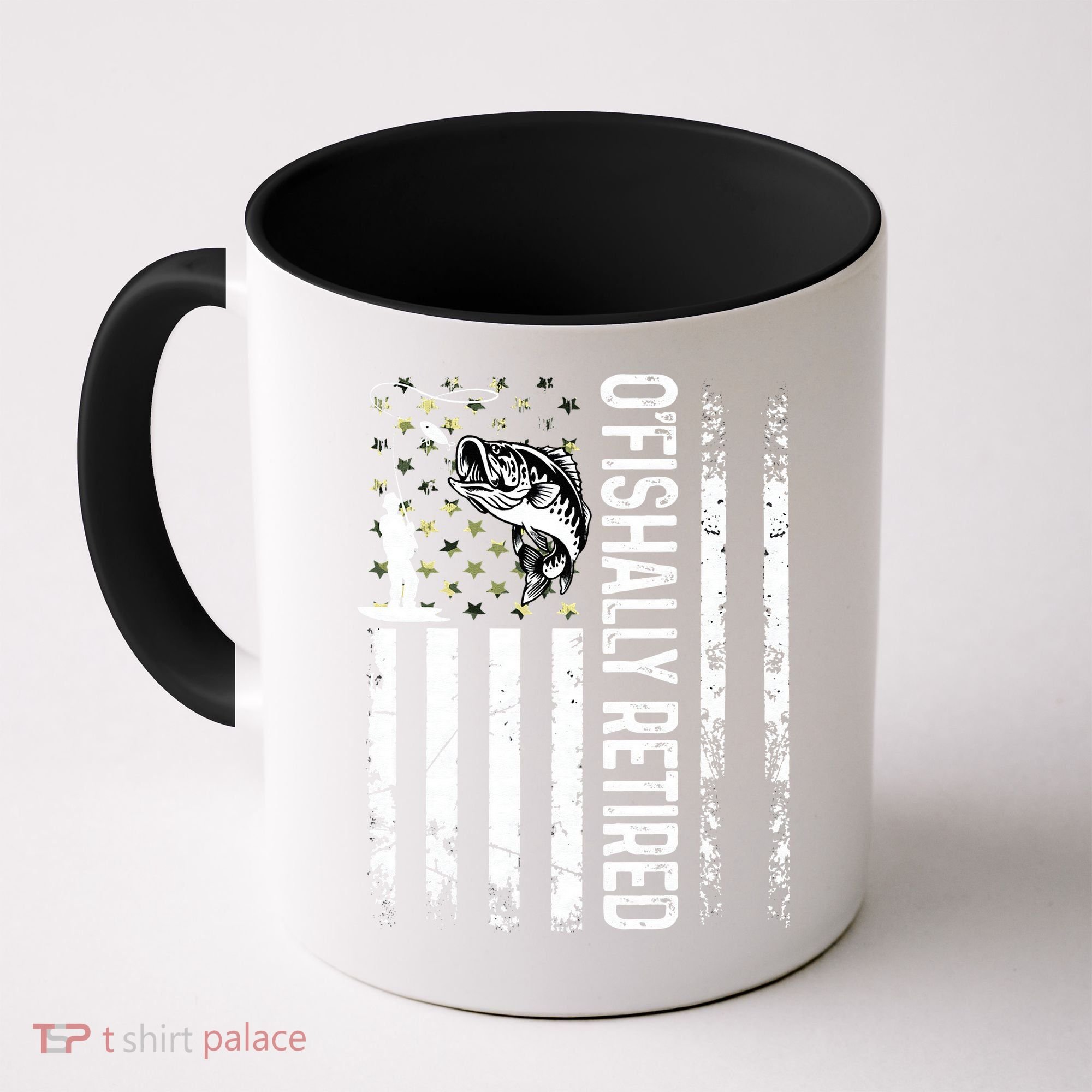 OFishally Retired Dad Fathers Day Coolest Fisherman Coffee Mug