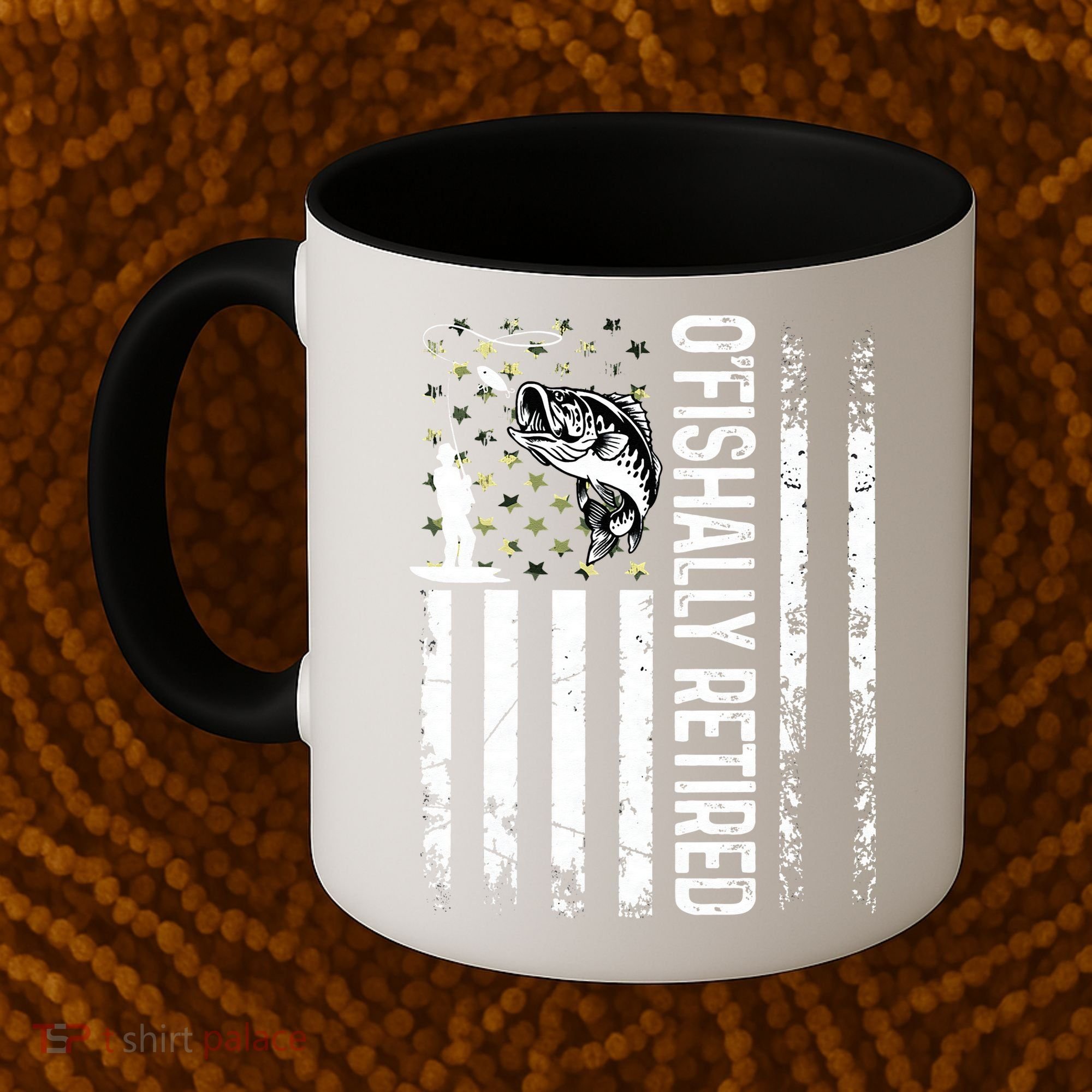 OFishally Retired Dad Fathers Day Coolest Fisherman Coffee Mug