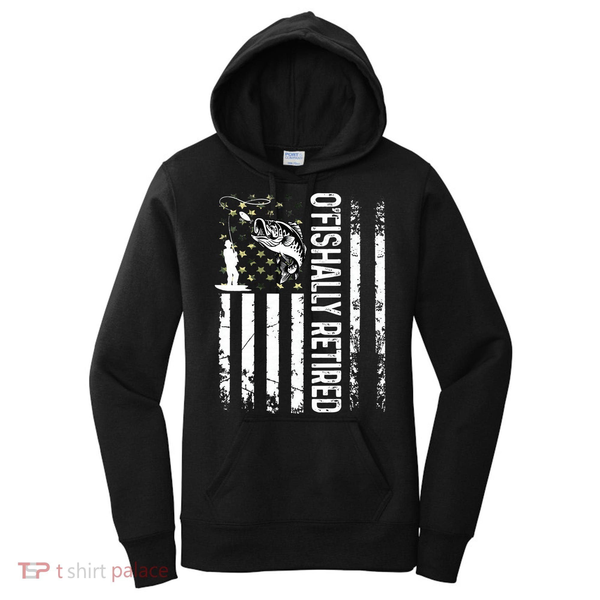 OFishally Retired Dad Fathers Day Coolest Fisherman Women's Hoodie