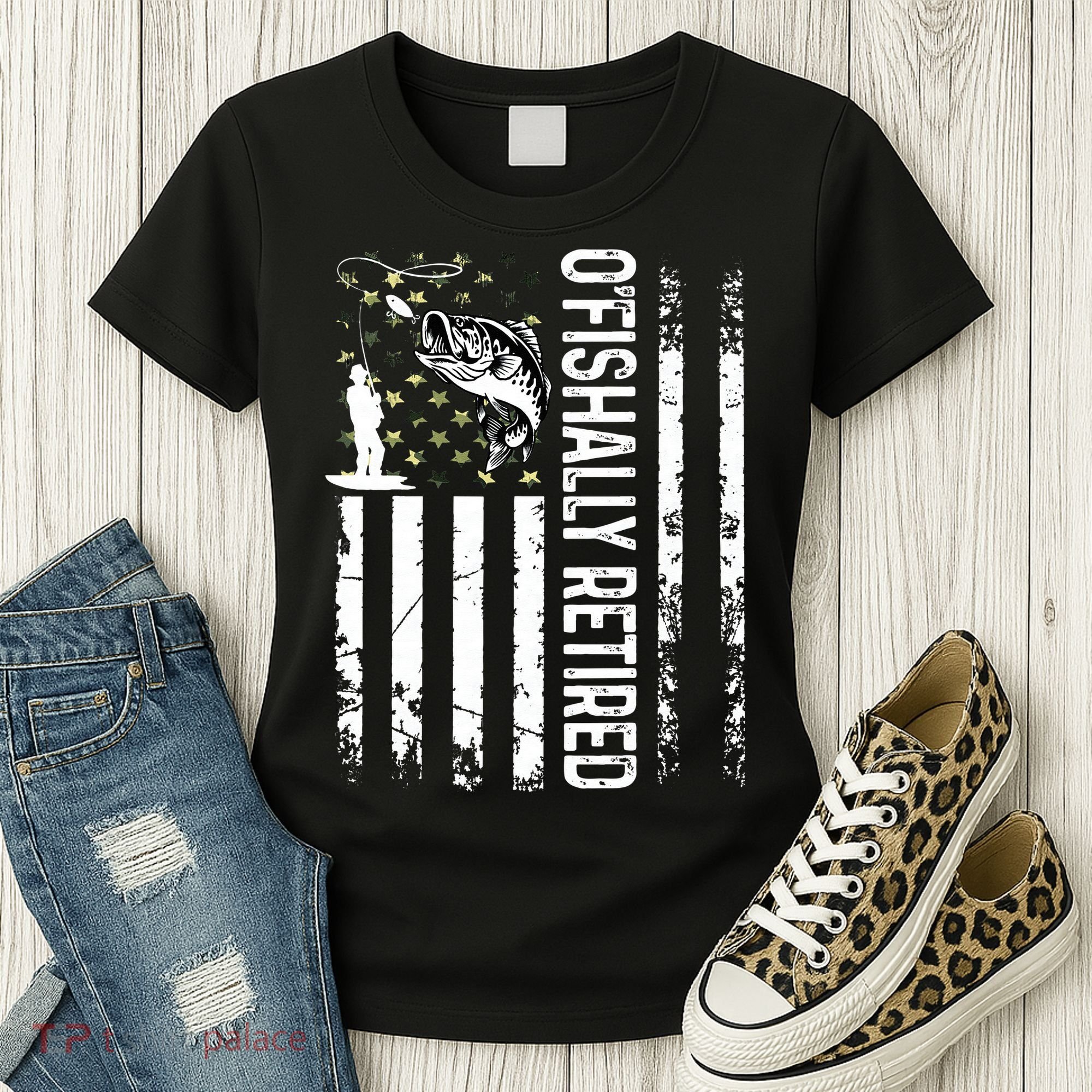 OFishally Retired Dad Fathers Day Coolest Fisherman Women's T-Shirt