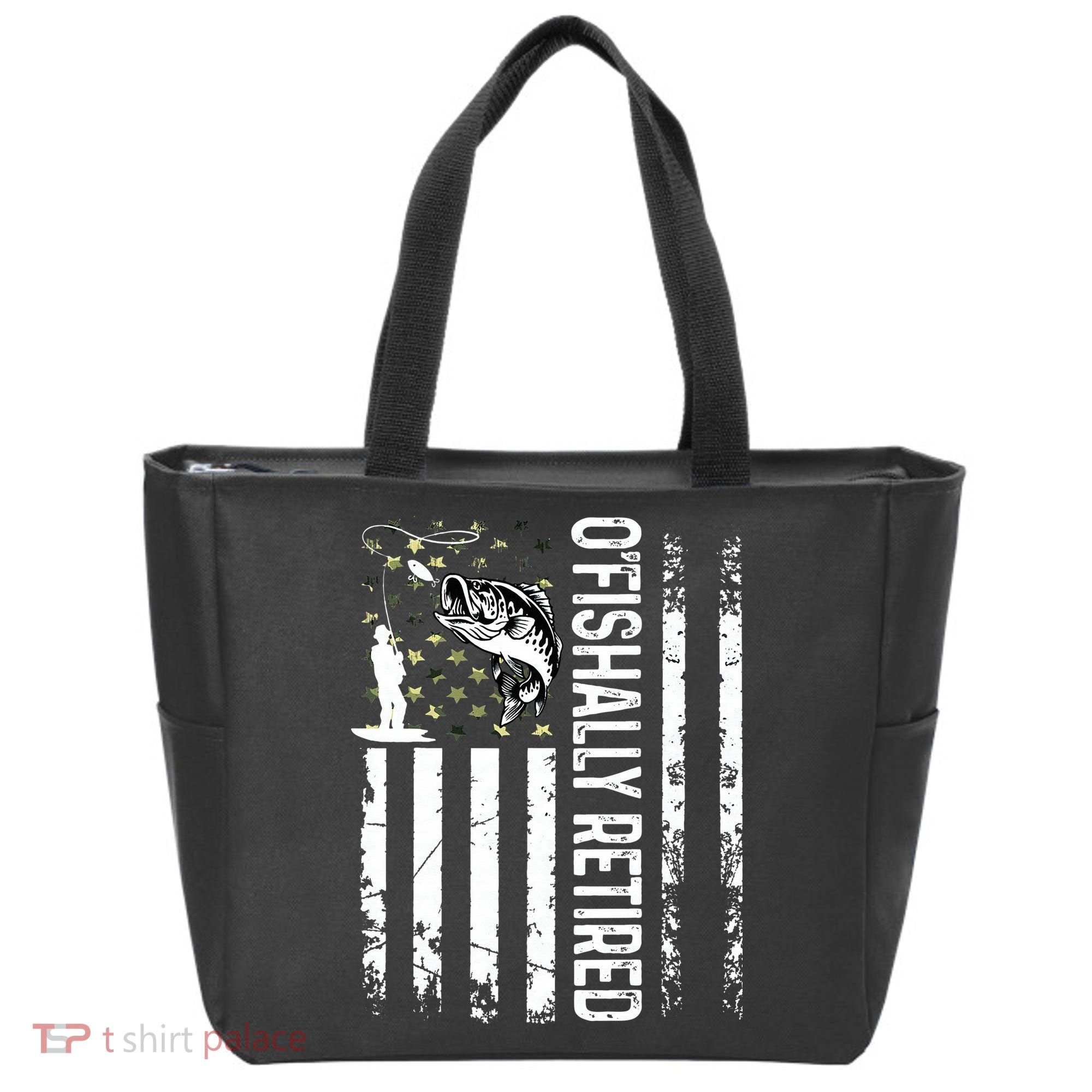 OFishally Retired Dad Fathers Day Coolest Fisherman Tote Bag