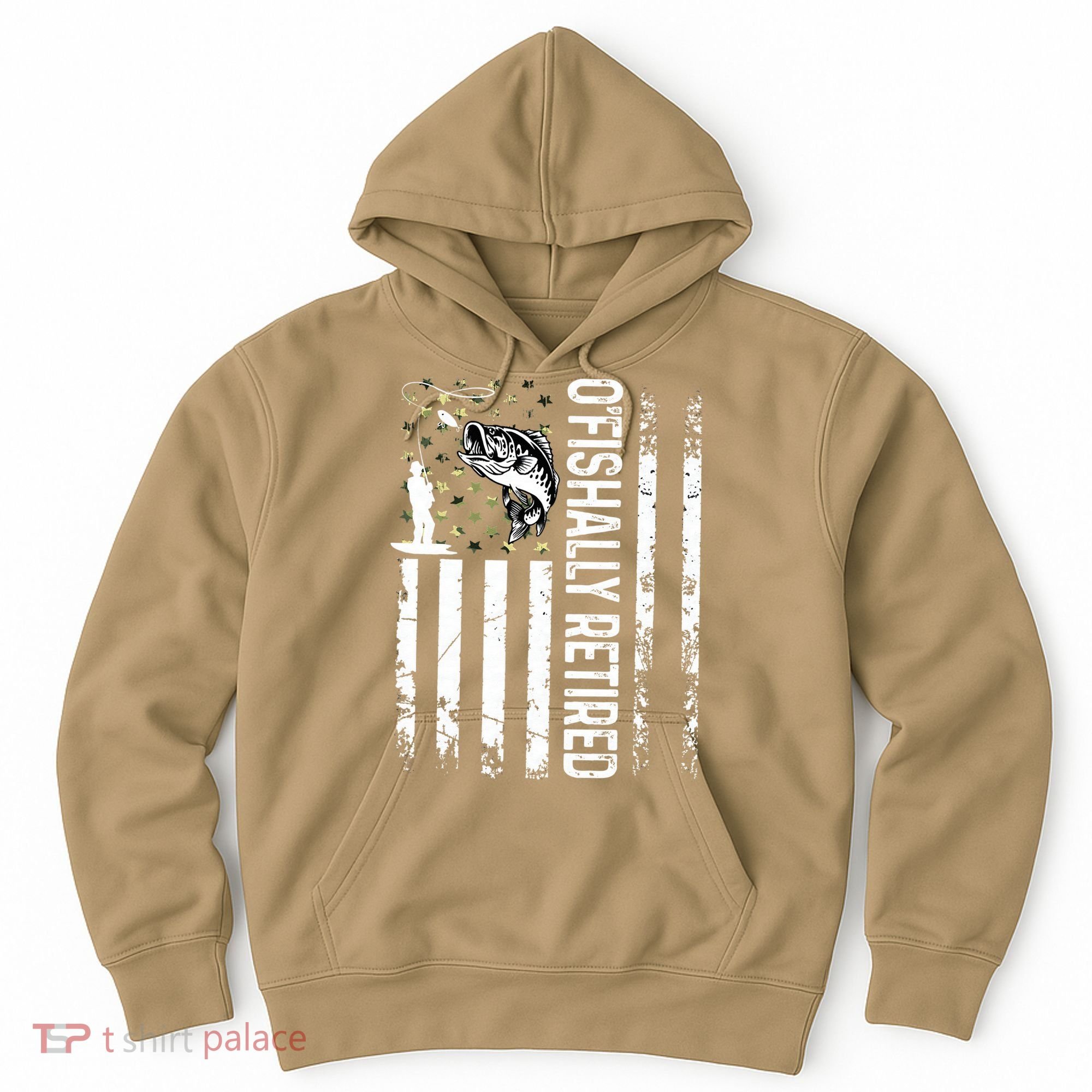 OFishally Retired Dad Fathers Day Coolest Fisherman Hoodie
