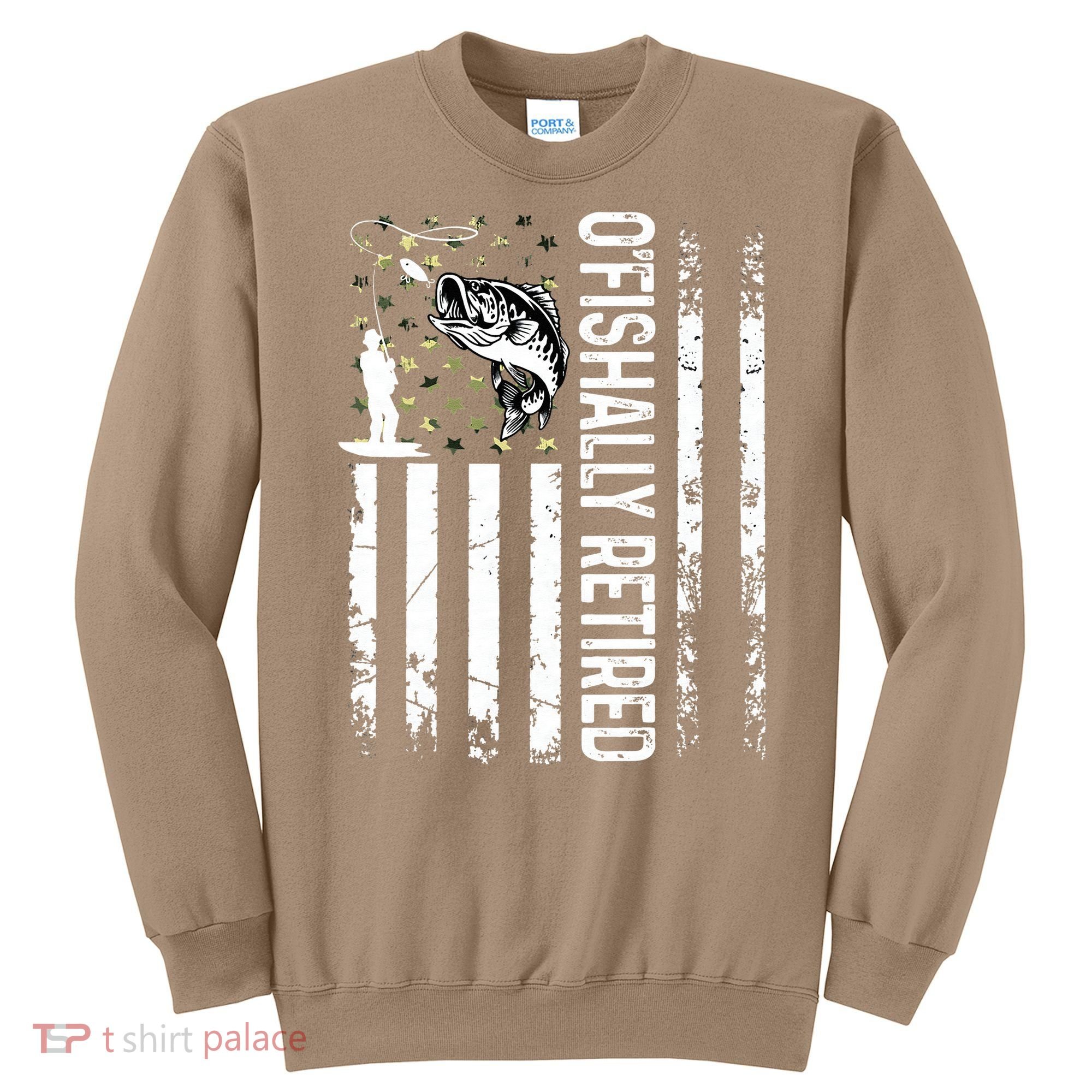 OFishally Retired Dad Fathers Day Coolest Fisherman Sweatshirt