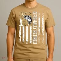 OFishally Retired Dad Fathers Day Coolest Fisherman T-Shirt thumb 3