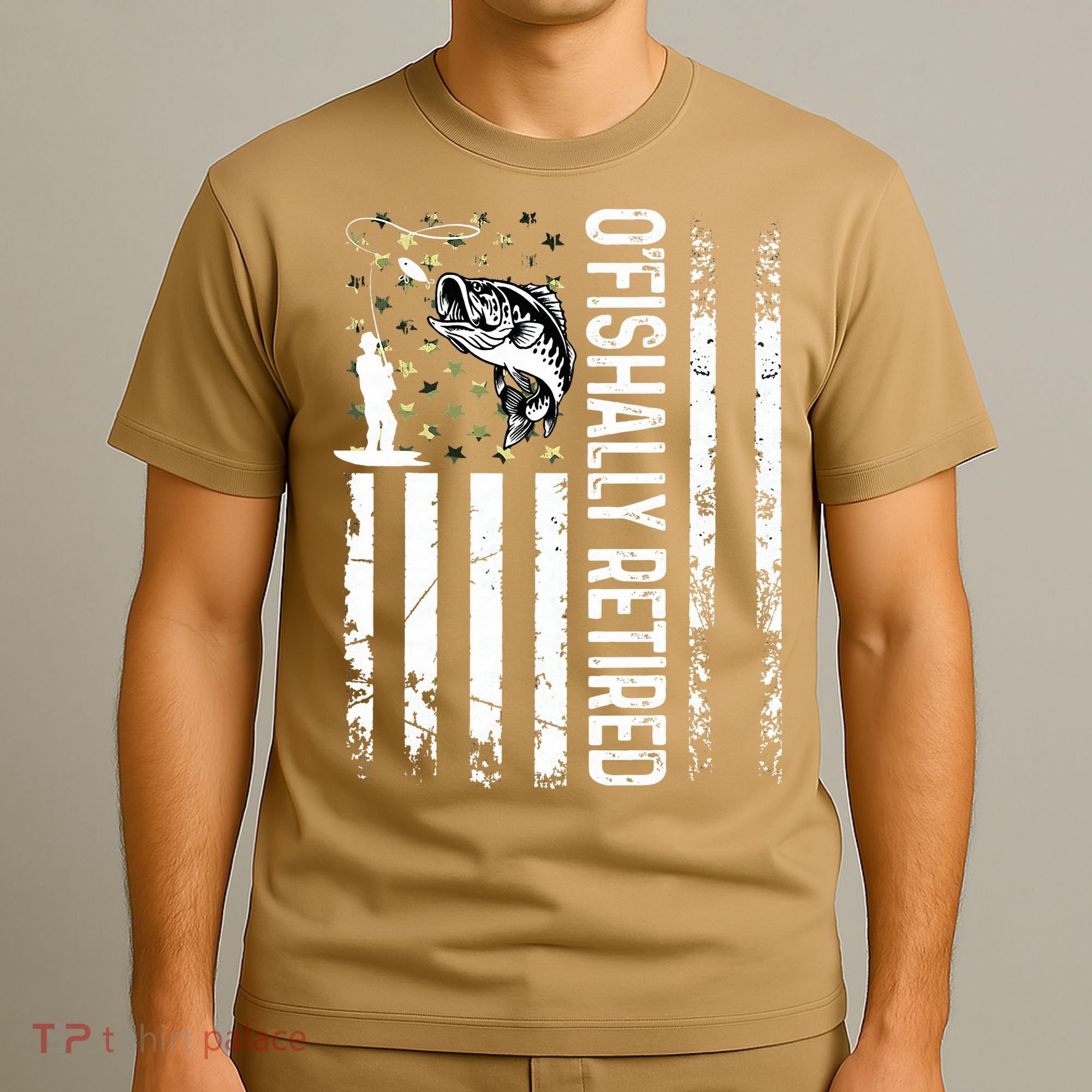 OFishally Retired Dad Fathers Day Coolest Fisherman T-Shirt