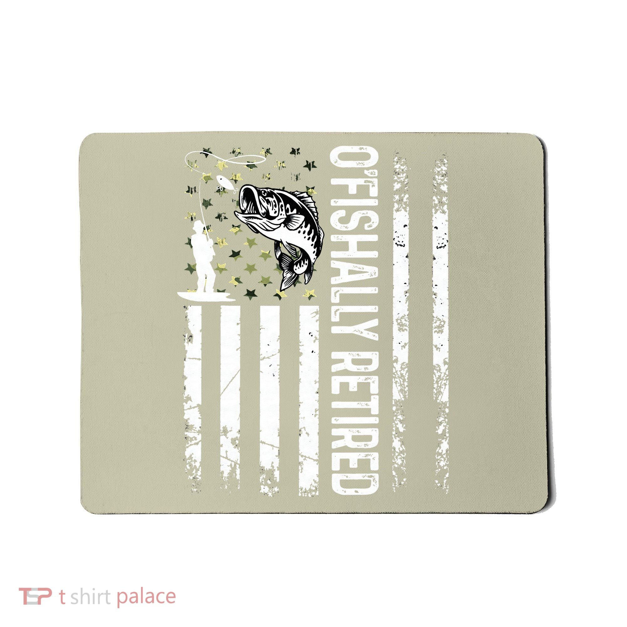OFishally Retired Dad Fathers Day Coolest Fisherman Mousepad