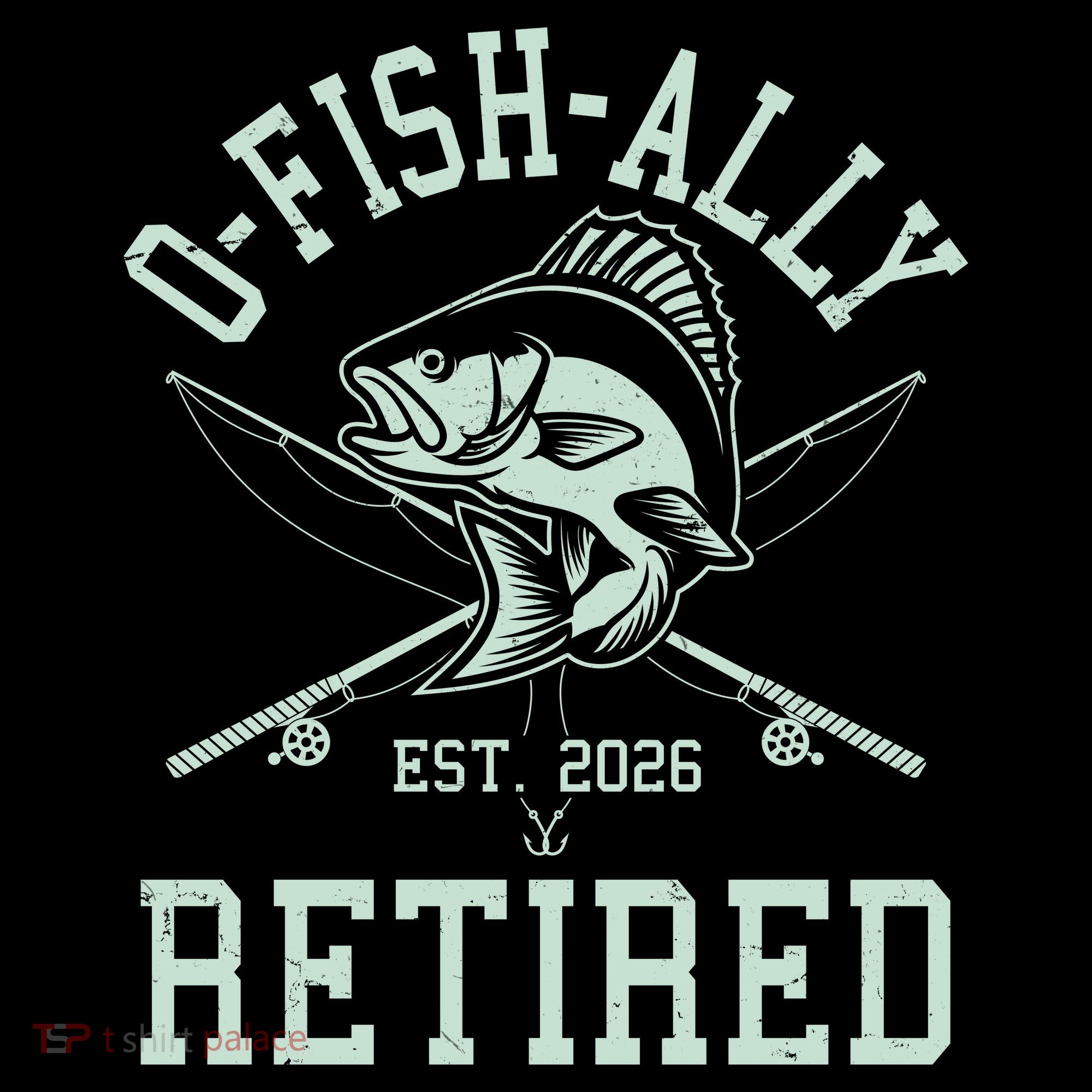 O-Fish-Ally Retired EST 2026 Drawstring Bag