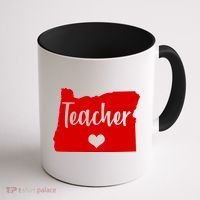 Oregon Teacher Red For Ed Coffee Mug thumb 1