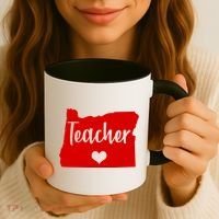 Oregon Teacher Red For Ed Coffee Mug thumb 3