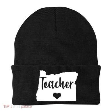 Oregon Teacher Red For Ed Beanie