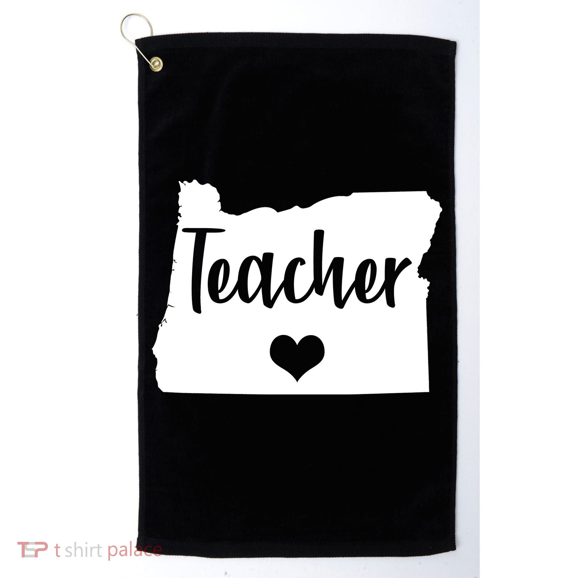Oregon Teacher Red For Ed Golf Towel
