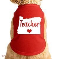 Oregon Teacher Red For Ed Doggie Tank thumb 0