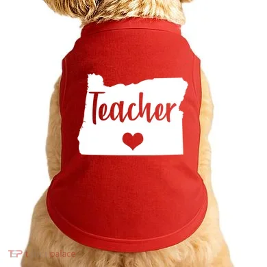 Oregon Teacher Red For Ed Doggie Tank