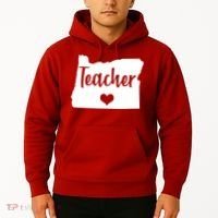 Oregon Teacher Red For Ed Hoodie thumb 2
