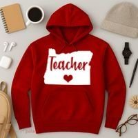 Oregon Teacher Red For Ed Hoodie thumb 3