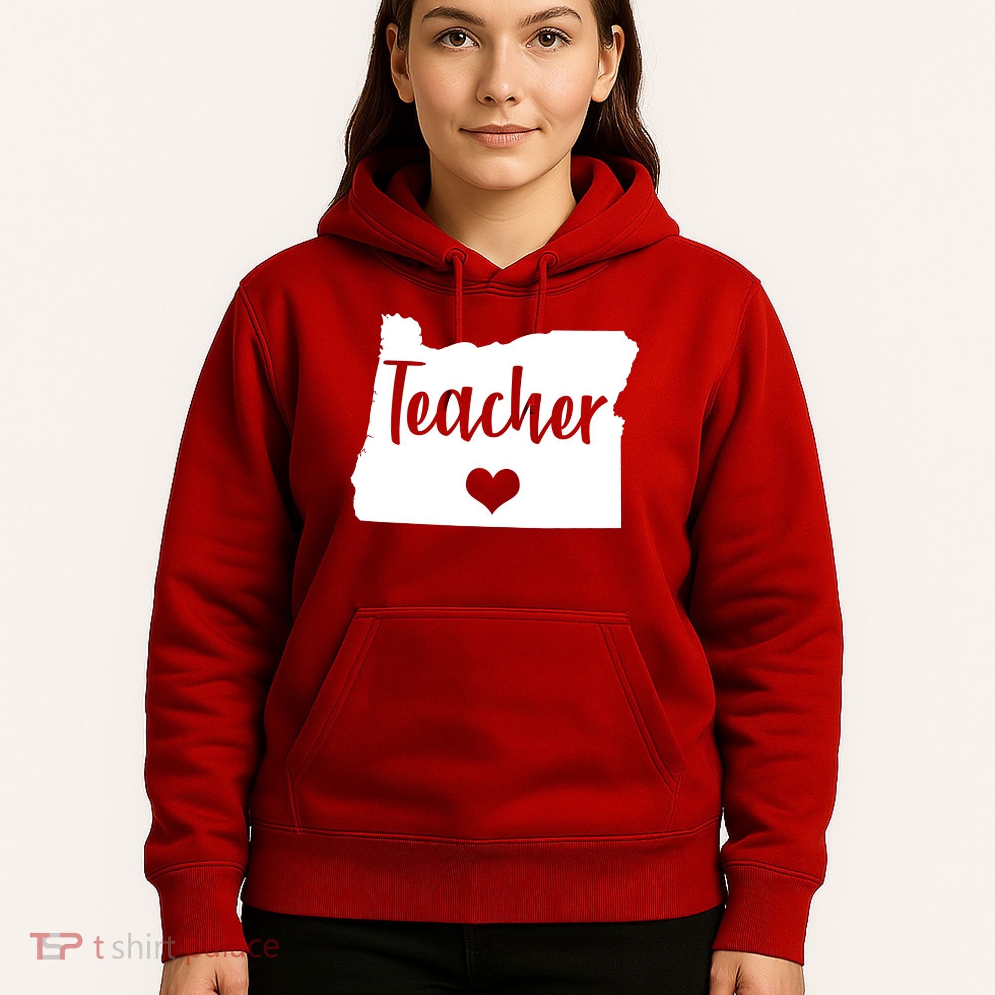 Oregon Teacher Red For Ed Hoodie