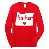Oregon Teacher Red For Ed Long Sleeve Shirt thumb 0
