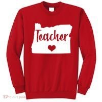 Oregon Teacher Red For Ed Sweatshirt thumb 0