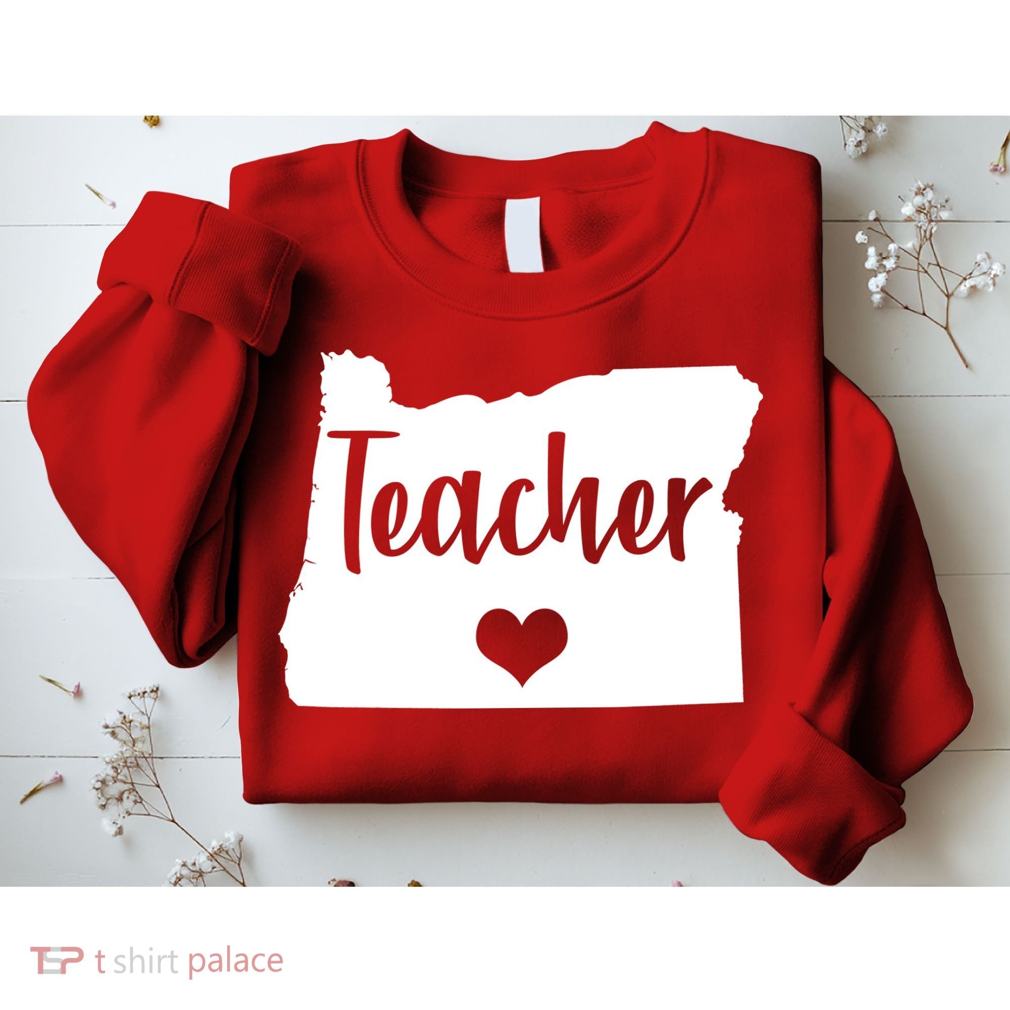 Oregon Teacher Red For Ed Sweatshirt