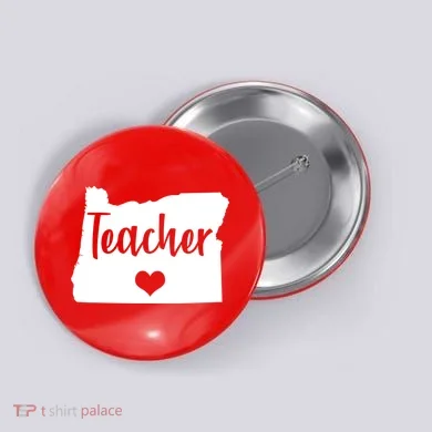 Oregon Teacher Red For Ed Button