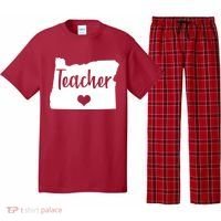 Oregon Teacher Red For Ed Pajama Set thumb 0