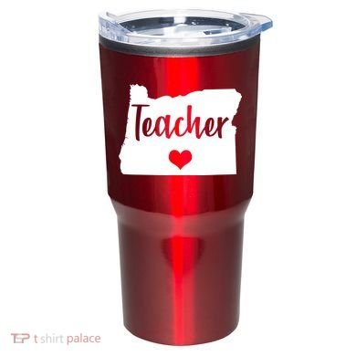 Oregon Teacher Red For Ed Tumbler