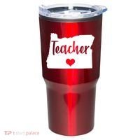 Oregon Teacher Red For Ed Tumbler thumb 0