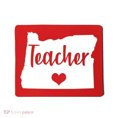 Oregon Teacher Red For Ed Mousepad