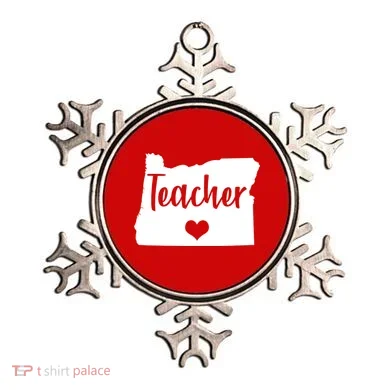 Oregon Teacher Red For Ed Ornament