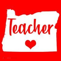 Oregon Teacher Red For Ed Ornament thumb 1