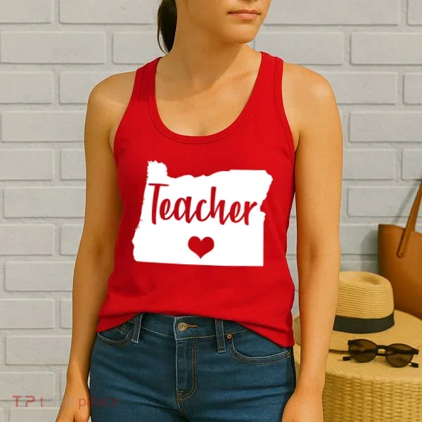 Oregon Teacher Red For Ed Women's Tank Top