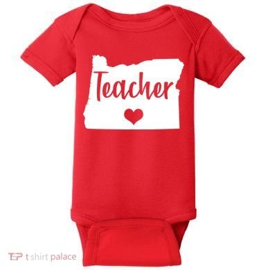 Oregon Teacher Red For Ed Baby Bodysuit