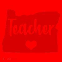 Oregon Teacher Red For Ed Santa Hat thumb 1