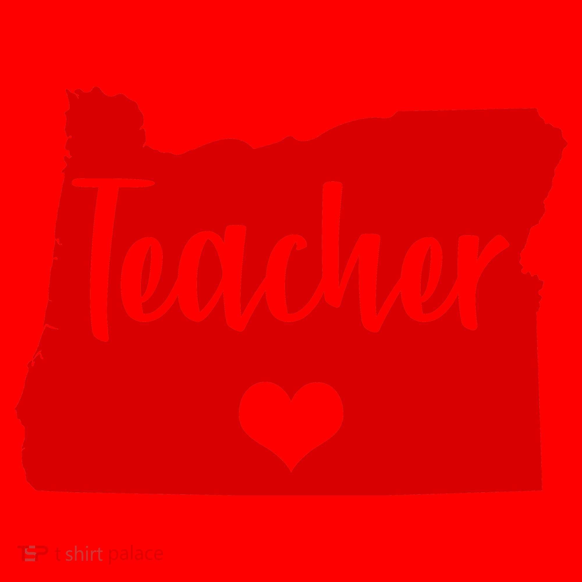Oregon Teacher Red For Ed Santa Hat