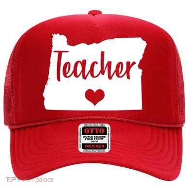 Oregon Teacher Red For Ed Hat