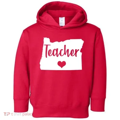 Oregon Teacher Red For Ed Toddler Hoodie