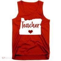 Oregon Teacher Red For Ed Tank Top thumb 0