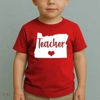 Oregon Teacher Red For Ed Toddler T-Shirt thumb 2