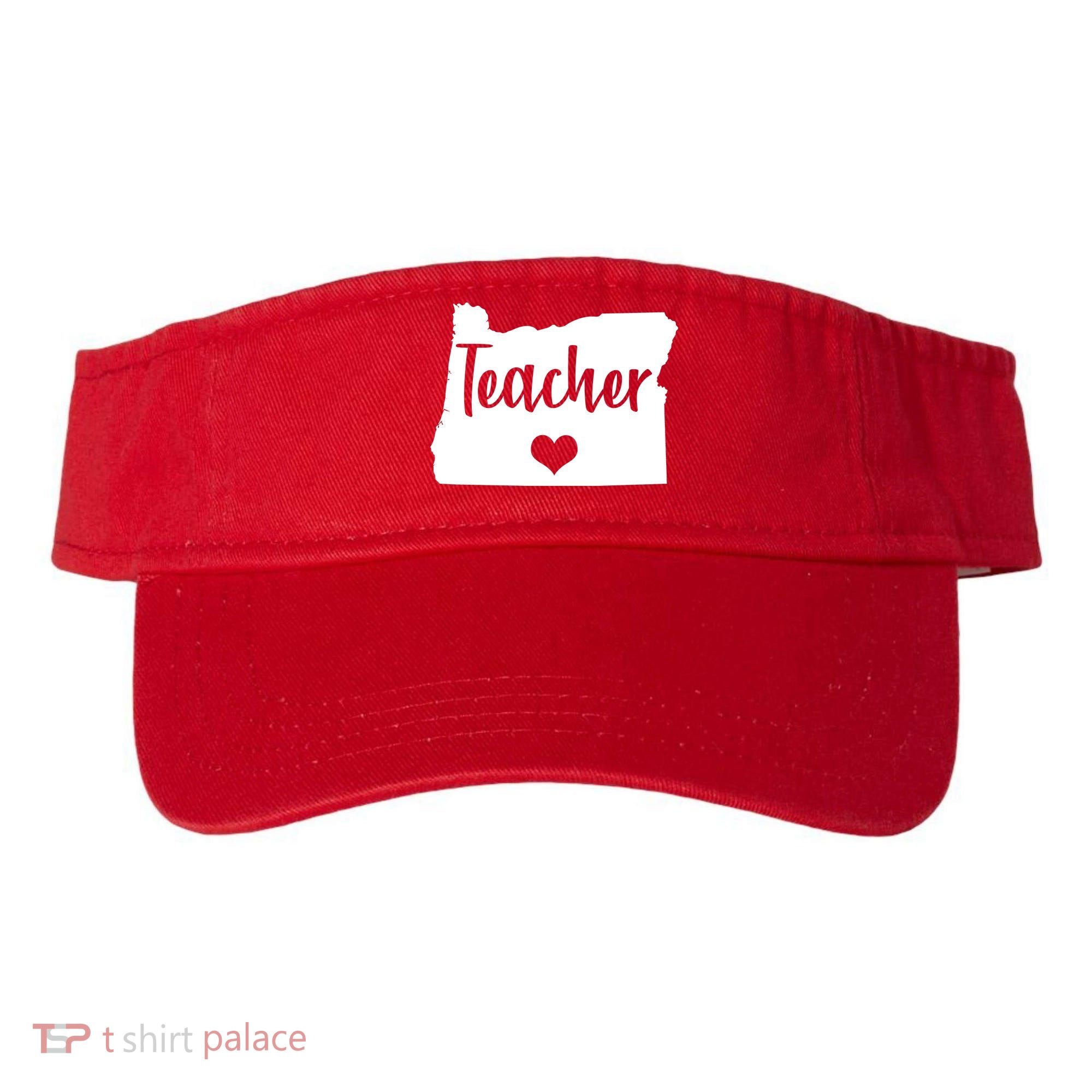 Oregon Teacher Red For Ed Visor