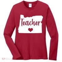 Oregon Teacher Red For Ed Women's Long Sleeve Shirt thumb 0