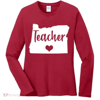Oregon Teacher Red For Ed Women's Long Sleeve Shirt